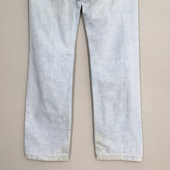 Size 31x29 Vintage Levis 501 Pale Blue Jeans Dirt… - image 9