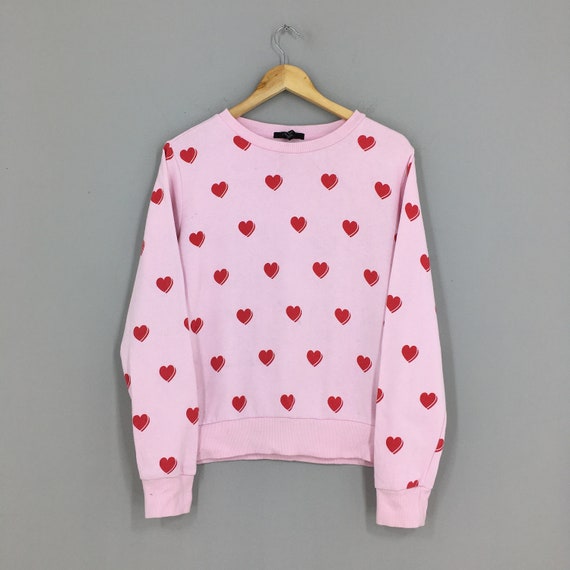 Heart Loves Pink Sweatshirt Small Women 