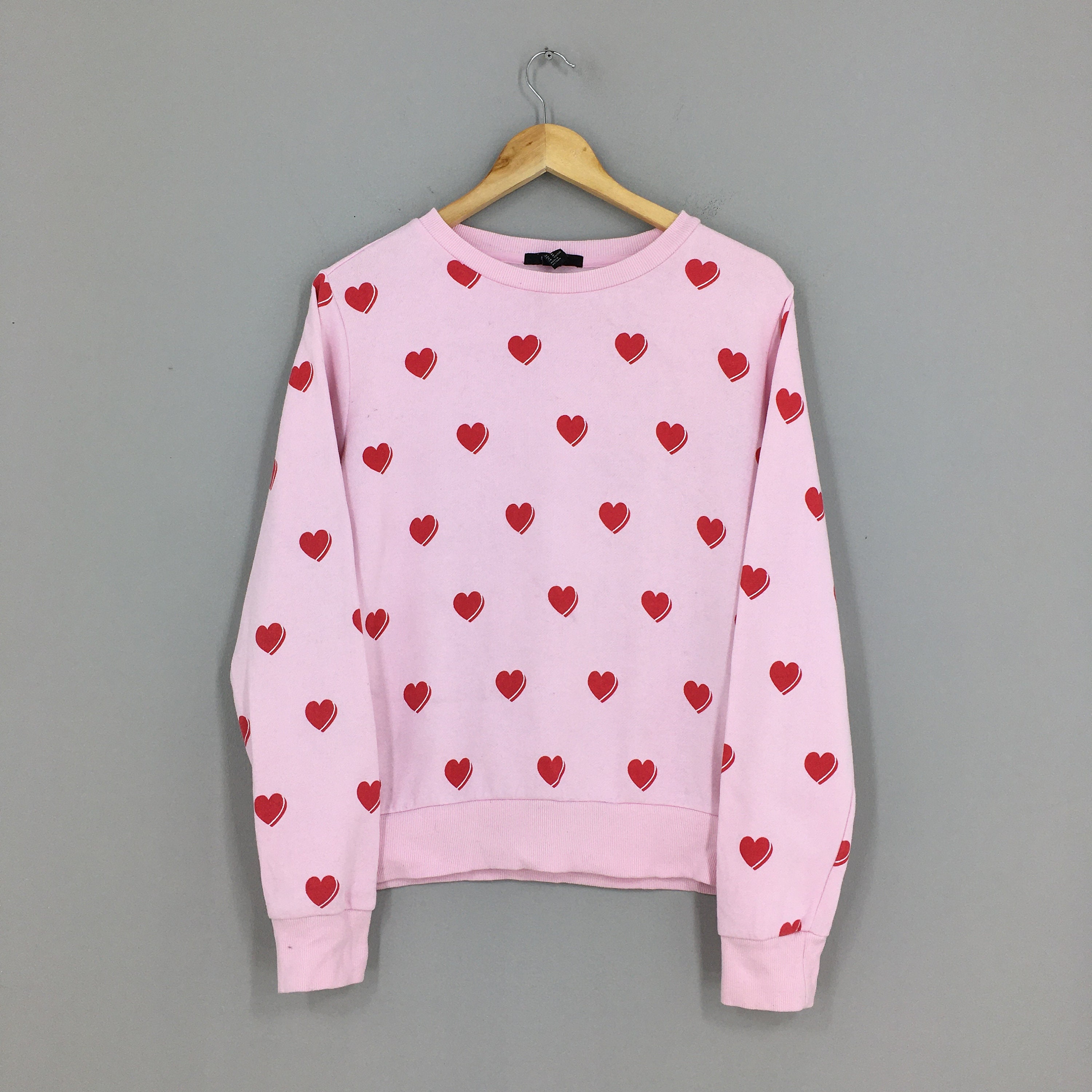 Pink Hearts Sweater - Etsy
