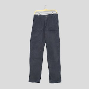 Size 30x32 Vintage John Bull Japan Denim Cargo Pants Black Workwear Padded Knee Pants Carpenter Work Pants John Bull Chore Jeans Pants W30