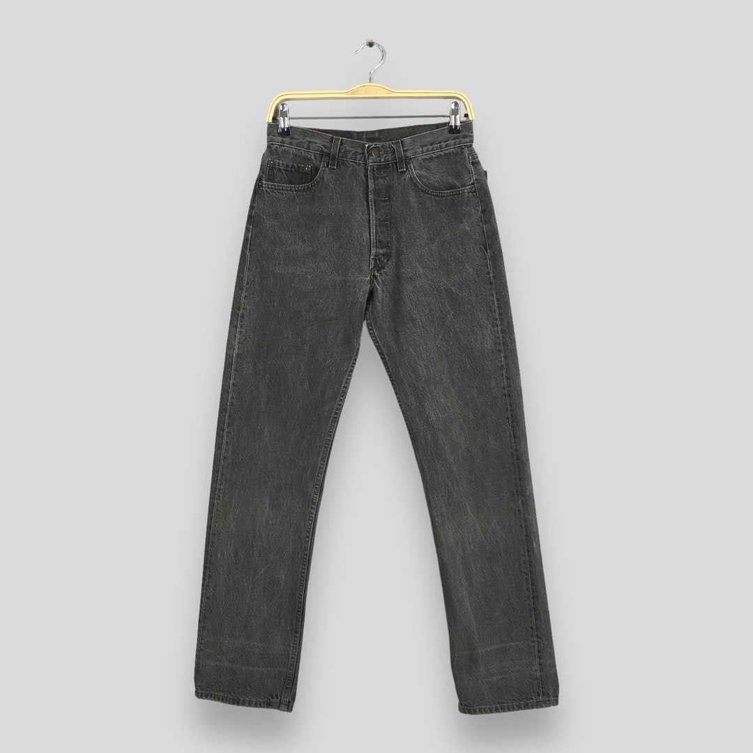 パンツ 80s vintage Levi's 501 black denim pants Vintage 80s Levi's Black Denim Button Fly Jeans 501 Actual