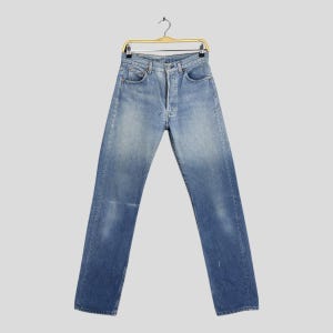 Size 27x32 Vintage 90s Levi&#39;s 501 Faded Blue Jeans Levi&#39;s Stonewash Jeans Levis 501 Button Fly Unisex Jeans Levis Straight Leg Denim W27
