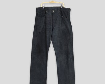 Vintage 80s 501 Levis black denim red tab straight leg jeans