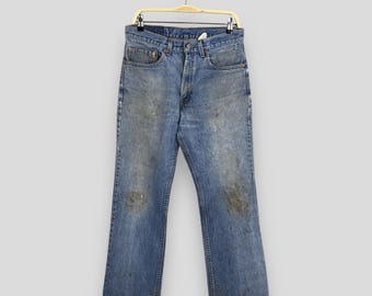 Maat 30 x 27,5 vintage Levi's 517 vervaagde stonewash flare bootcut jeans Levi's Bell Bottom vuile denim Levi's Usa jeans Levi's Hi Flare jeans W30
