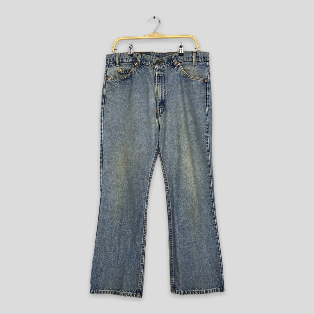 Size 35x28 Vintage Levi's 517 Bootcut Bell Bottom Stonewash Jeans