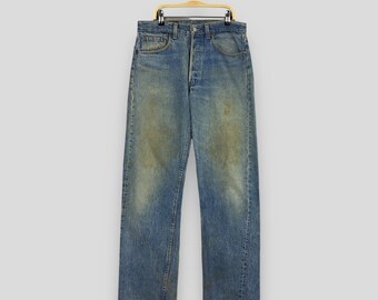 Size 32x28 Vintage 90s Levi's 517 Flared Jeans Levis Blue Bootcut
