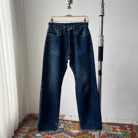 Size 27x31 Vintage 1980s Denime Japan Denim Honeycombs Faded Blue