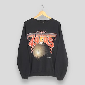 Vintage San Francisco 49ers Rugby NFL Sweatshirt Große San Francisco 49ers Bedruckt Rundhalsausschnitt Forty Niners National Football League Pullover L