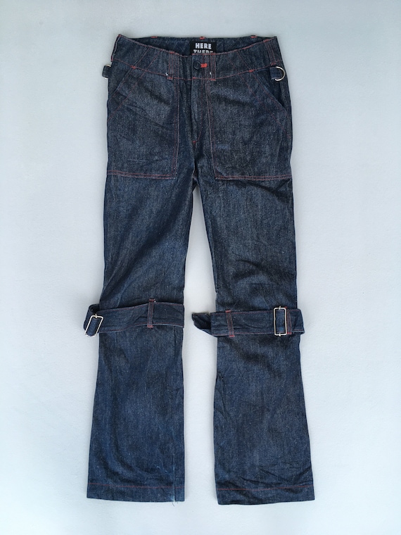 Rozmiar 28x28,5 Vintage Here There Bondage Strap Punk Blue