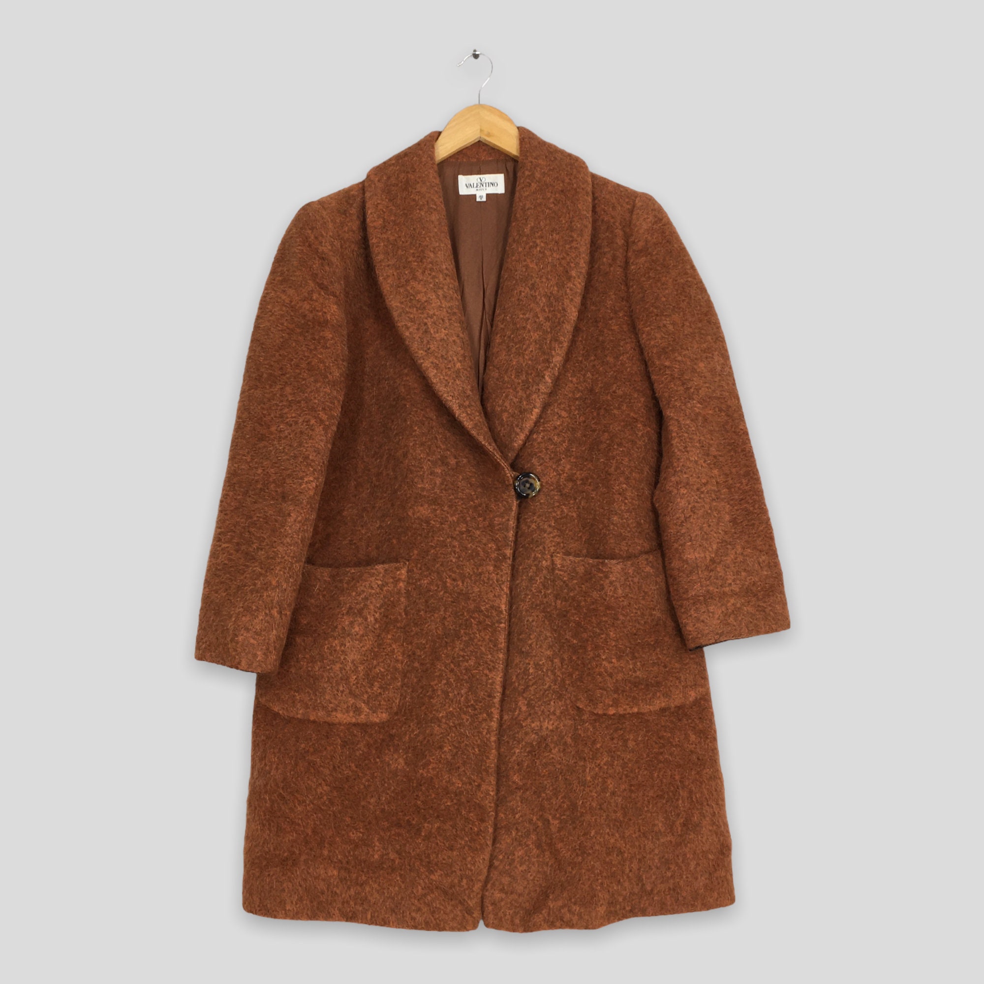 VALENTINO MISS V バレンティノ　ジャケット　ヴィンテージ Vintage Valentino Miss V Wool Alpaca Long Jacket Women Large