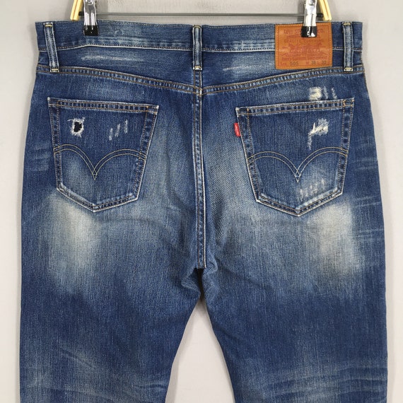 Size 36x31 Vintage Levi's 505 Light Wash Zipper Jeans 1990s Levi's