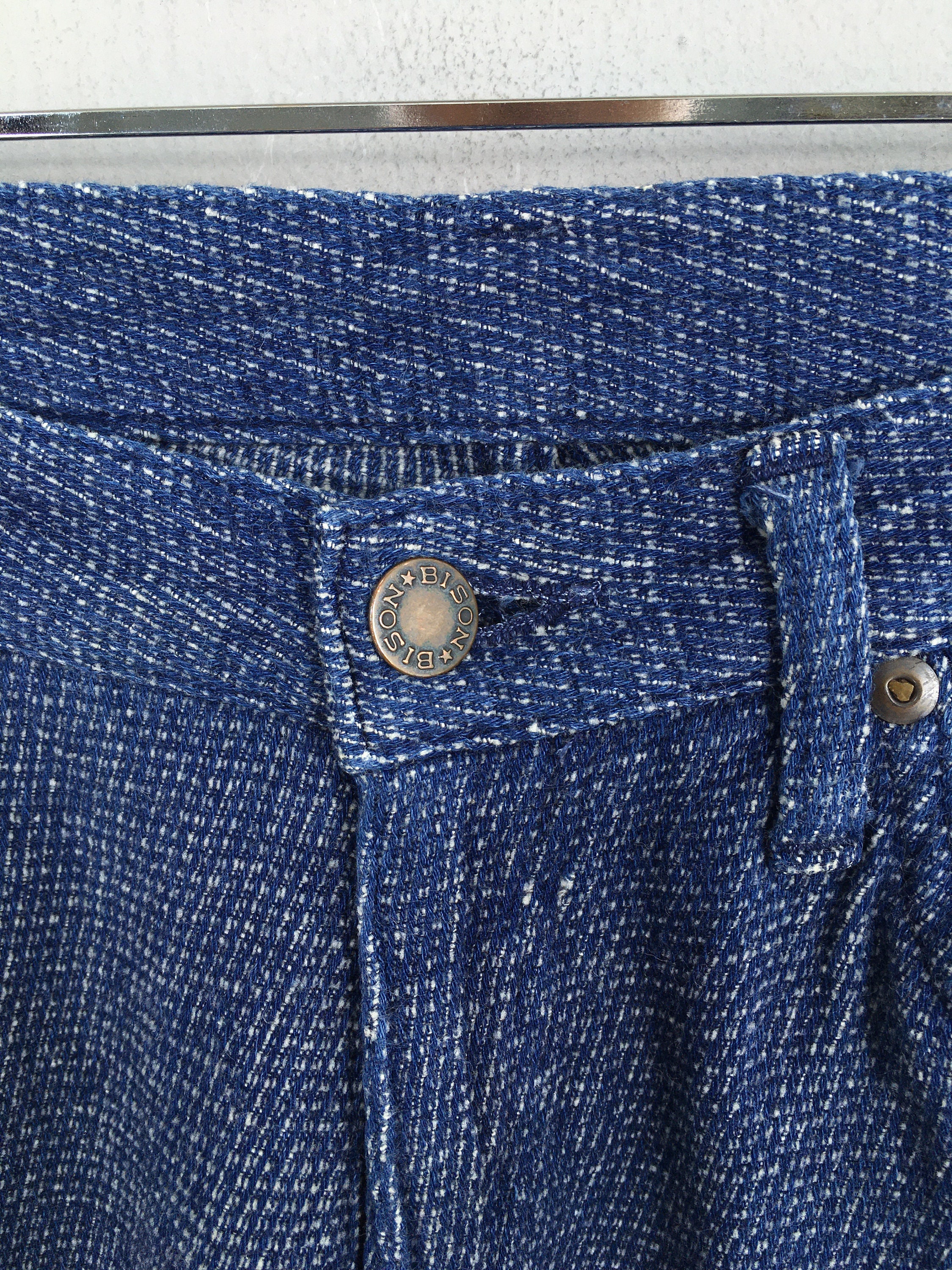 Size 26x33 Vintage 1980's Bison Flared Denim Bison Medium Rise