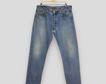 Vintage 80s Levi's 501xx Jeans: Light Blue Stone Wash Denim (34x41