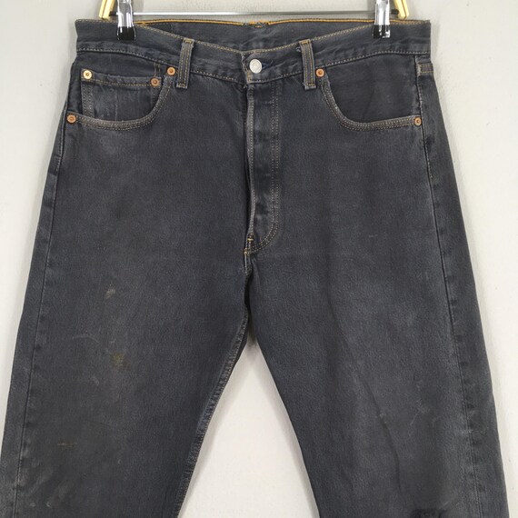 Size 33x29 Vintage 90s Levi's 501 Black Stonewash Jeans Levi's
