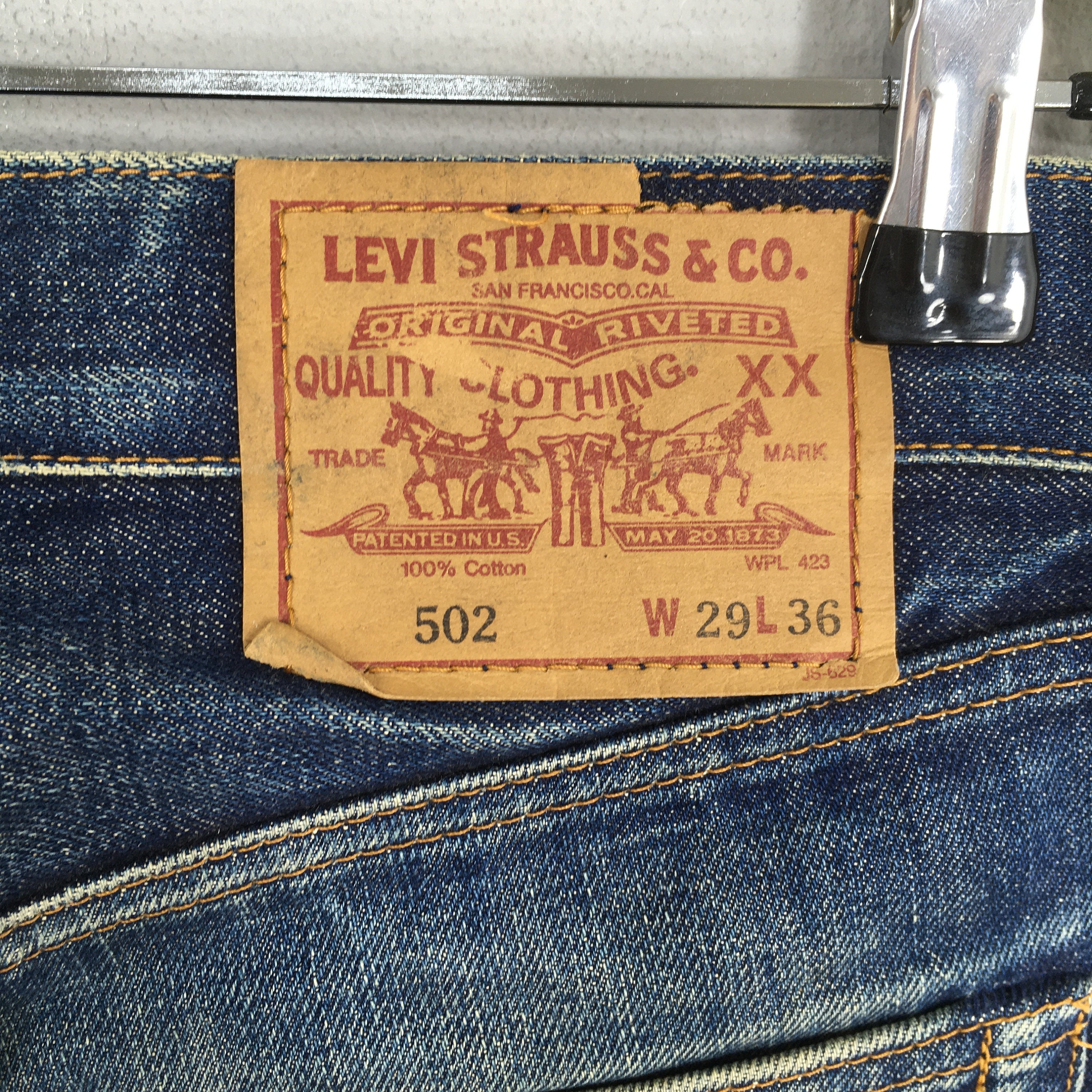 Size 28x31.5 Vintage Levi's 502 Big E LVC Japan Jeans Stone Size 28x31.5 Vintage Levi's 502 Big E LVC Japan Jeans Stone