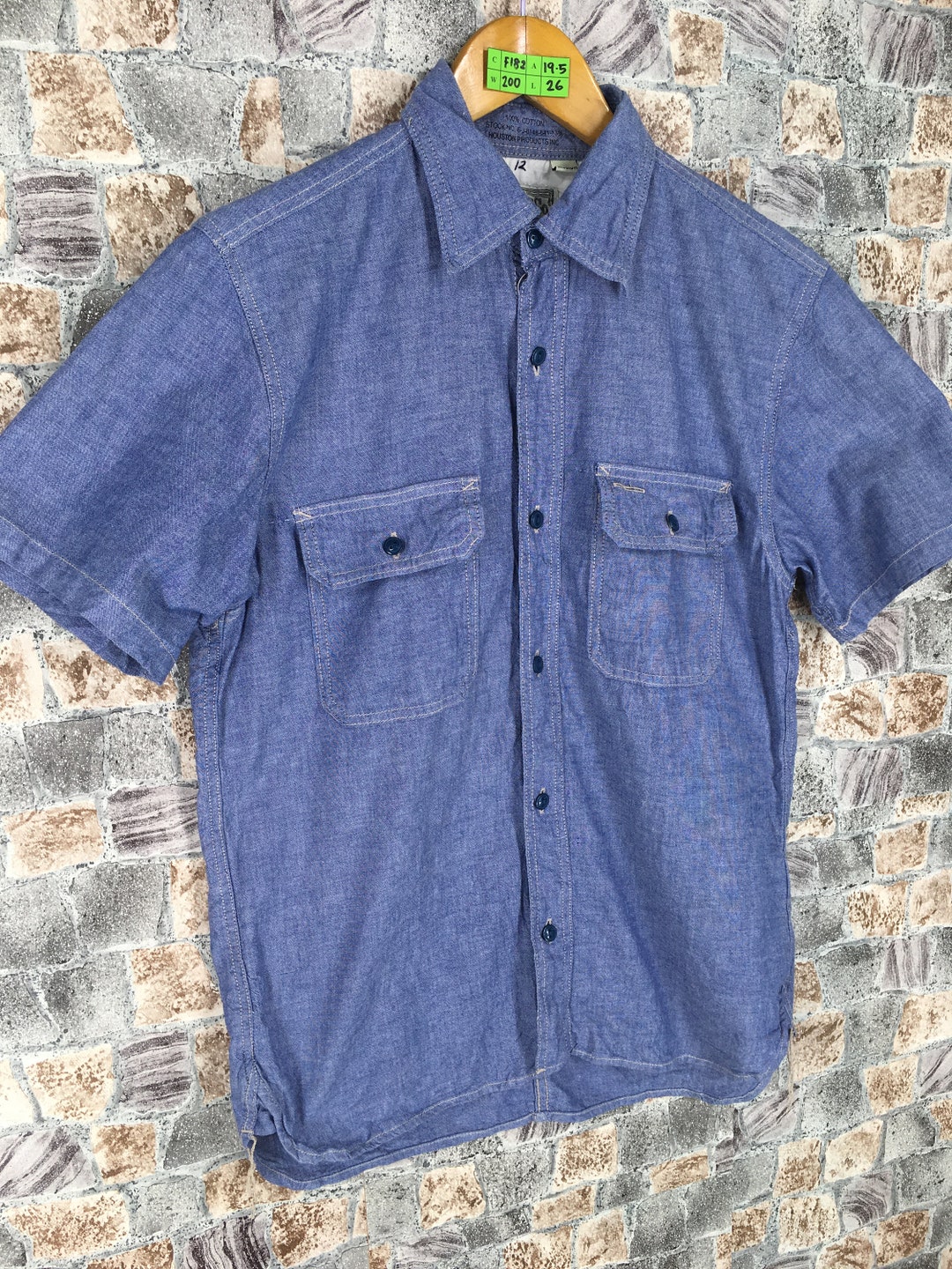 Vintage 90's Denim Shirt Houston Mens Medium Vintage Jeans - Etsy