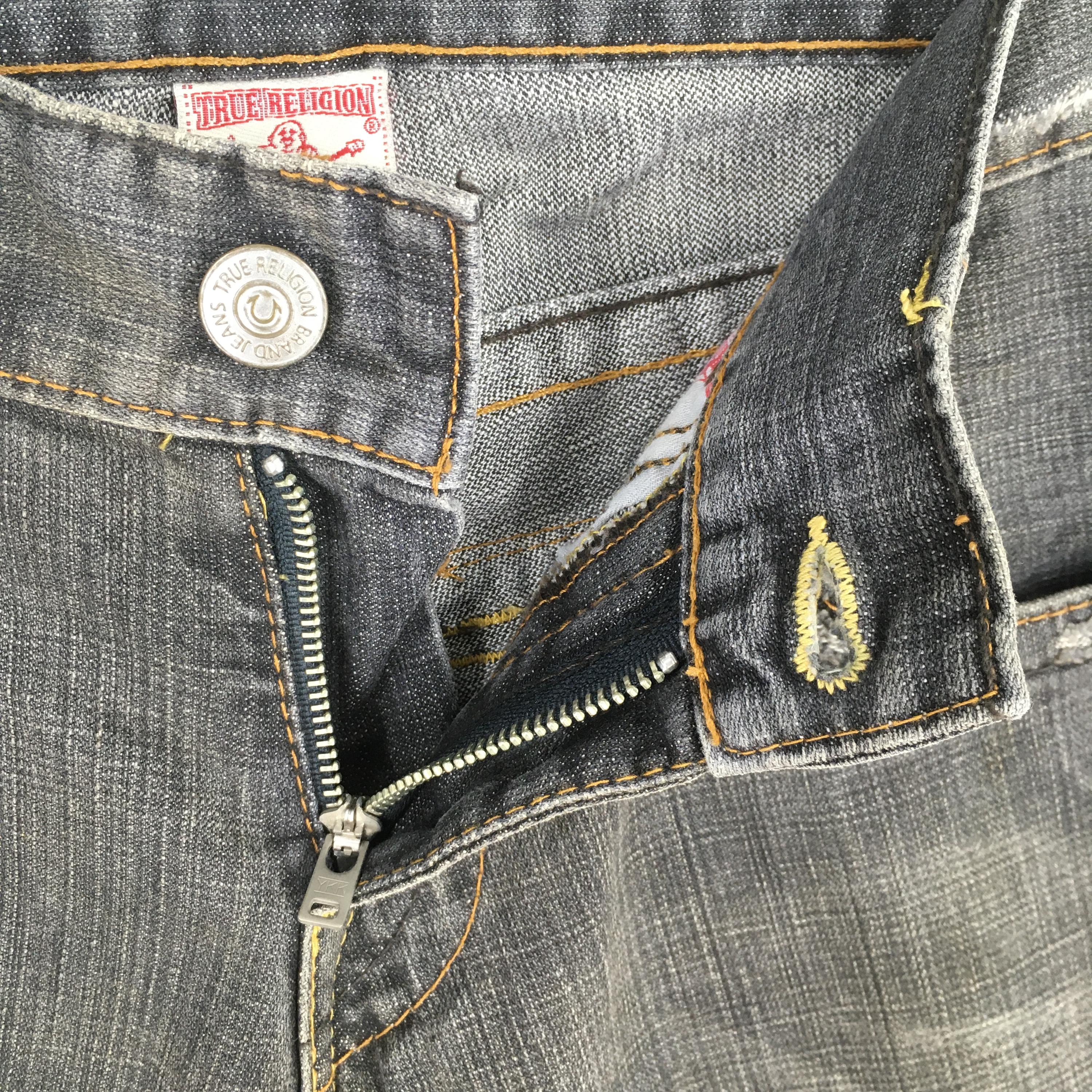 00s USA製 TRUE RELIGION フレア ブラックデニム y2k Size 30x30.5 Vintage True Religion Flared Black Denim Y2K