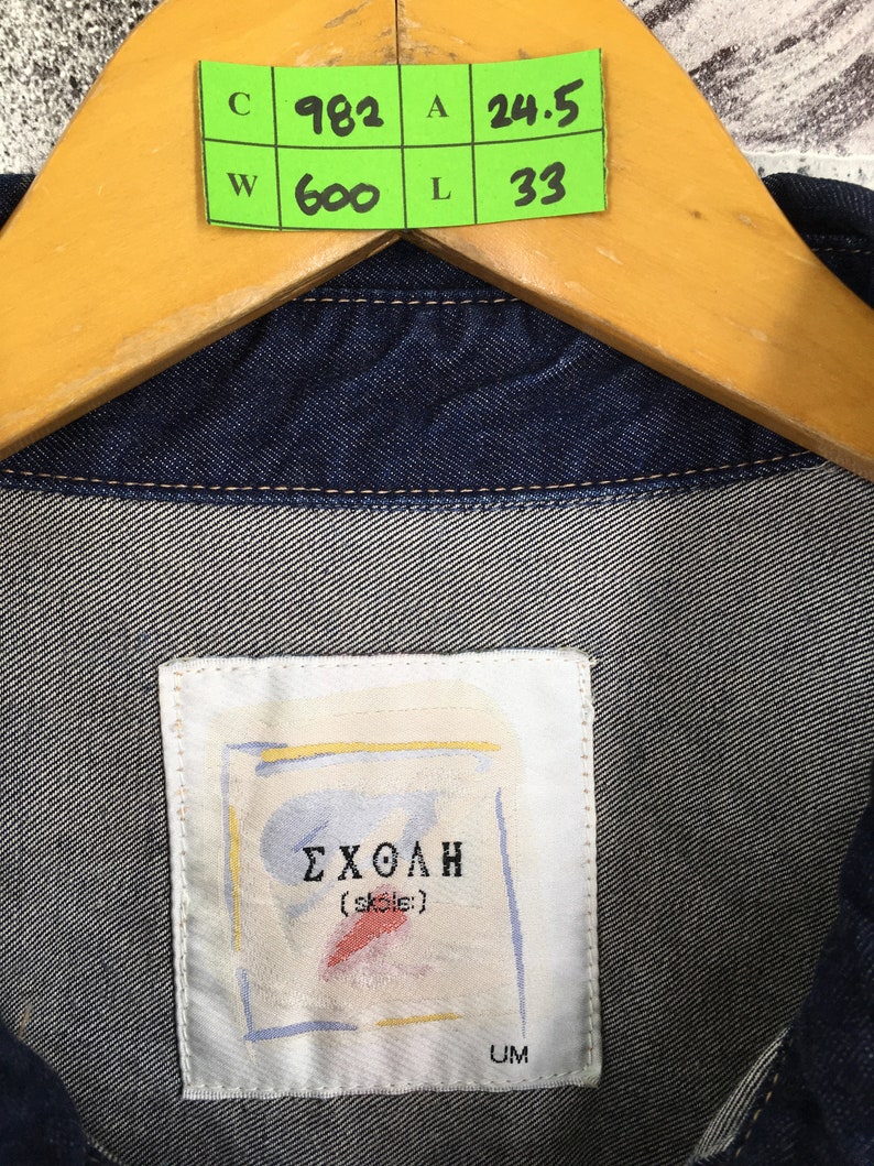 Vintage 1980/'s Denim Jeans Jacket XLarge Mens American Workwear Union Made Blue Chore Button Jeans Jacket Frenchwork XL