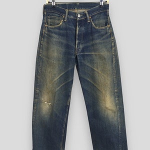 Size 28x27.5 Vintage Pherrows Japan Stormyblue Japan Denim Pherrows Faded Blue Jeans Redline Selvedge Japanese Denim Straight Cut Jeans W28