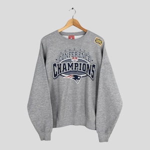 Vintage New England Patriots NFL Sweatshirt XXLarge 2003 AFC Conference Champions Printed Crewneck Patriots National Football Sweater XXL