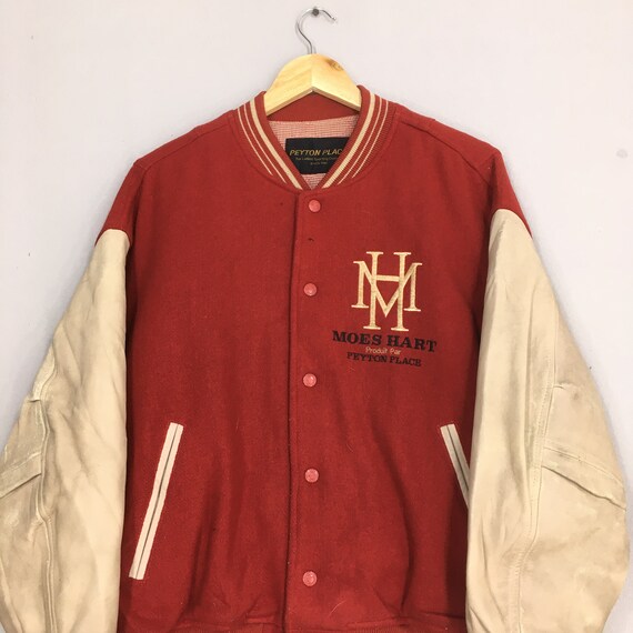 PRL Applique Leather × Wool Stadium JKT Neighborhood - Stadium Appliquéd Wool-Blend and Leather