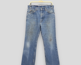 Size 32x28 Vintage 90s Levi's 517 Flared Jeans Levis Blue Bootcut