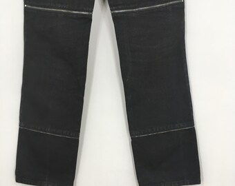 Size 34x33 Custom Culture Denim Multi Zipper Punk Pants Slim