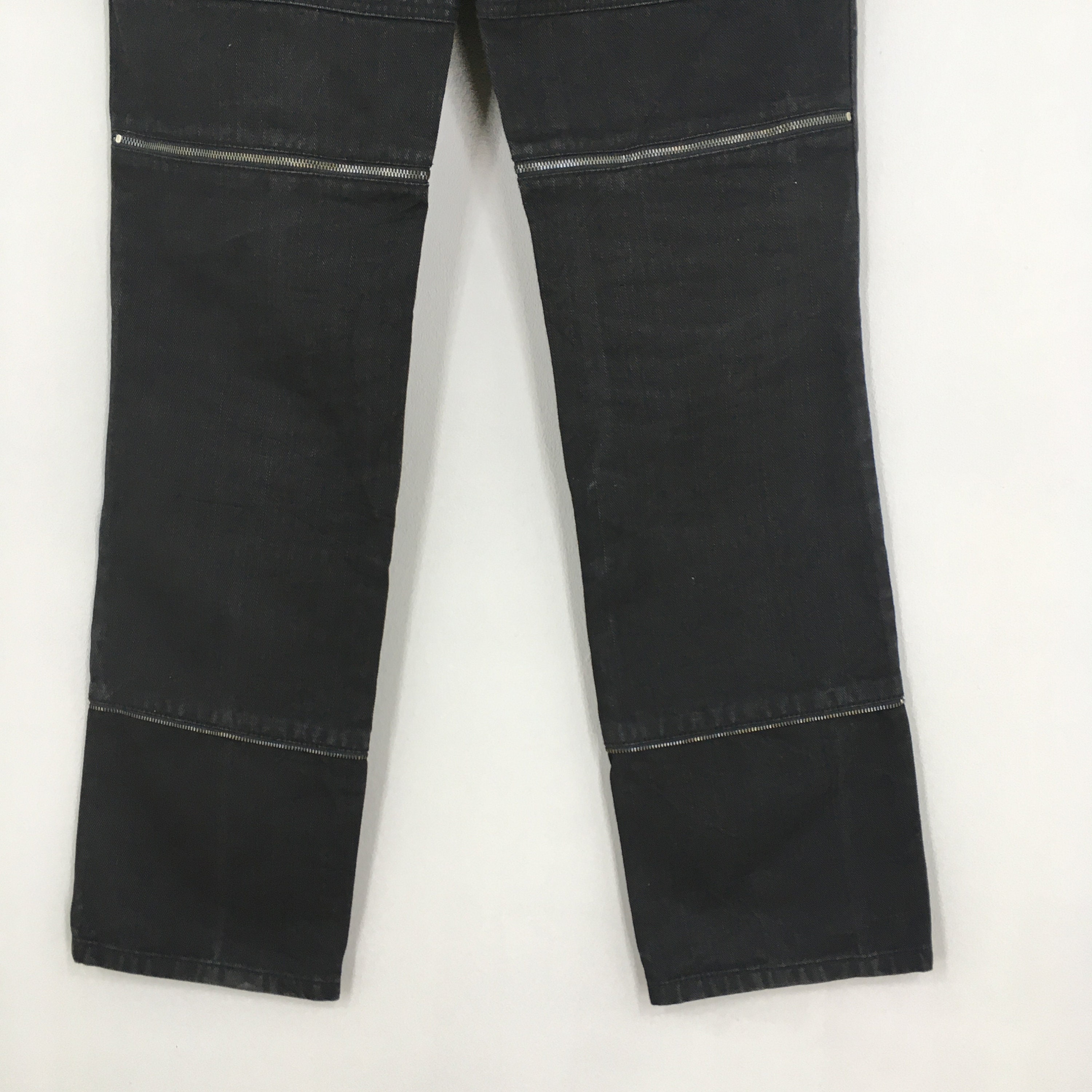 Size 34x33 Custom Culture Denim Multi Zipper Punk Pants Slim