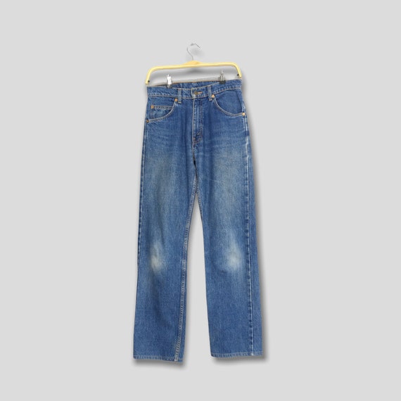 Size 28x30 Vintage Levi's 607 Dark Blue Jeans Str… - image 1