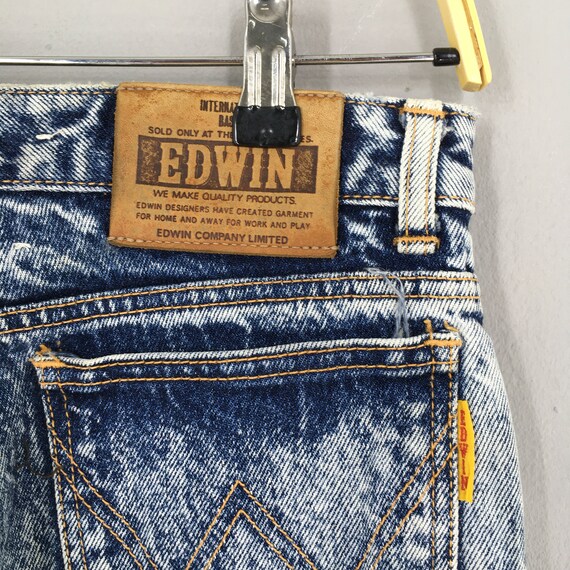 鬼フェード◎ EDWIN vintage style denim pants Size 30x27 Vintage 90s Edwin Faded Blue Jeans Stone Washed