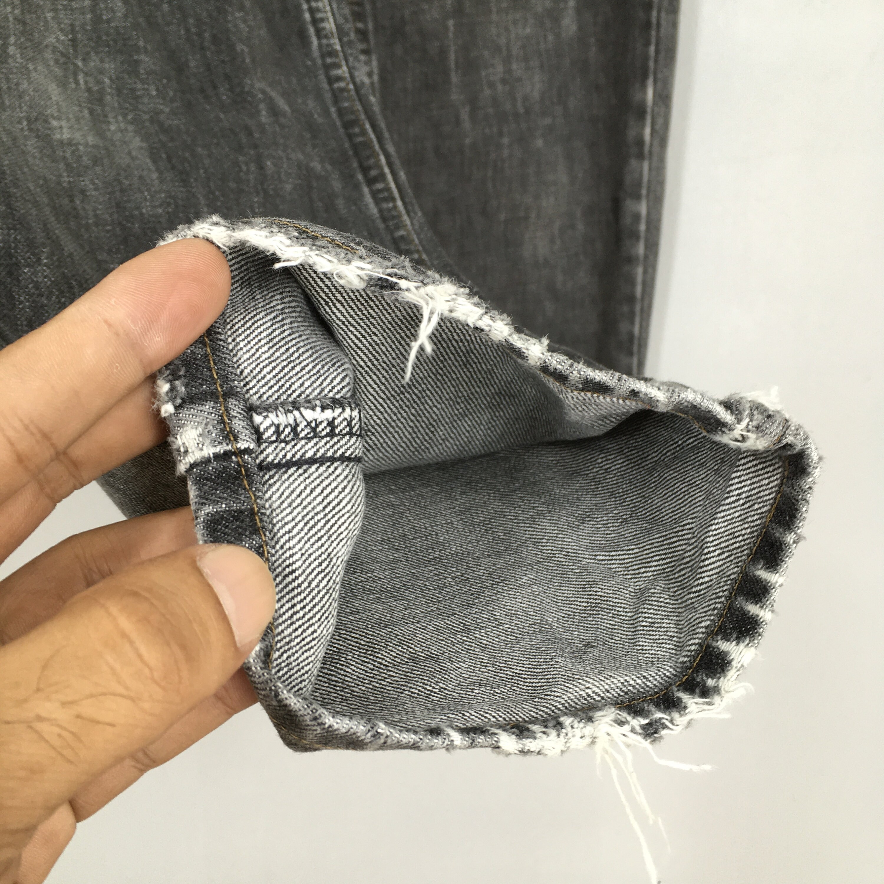 Size 29x28.5 Vintage Levi's 503 Black Faded Jeans High Waisted