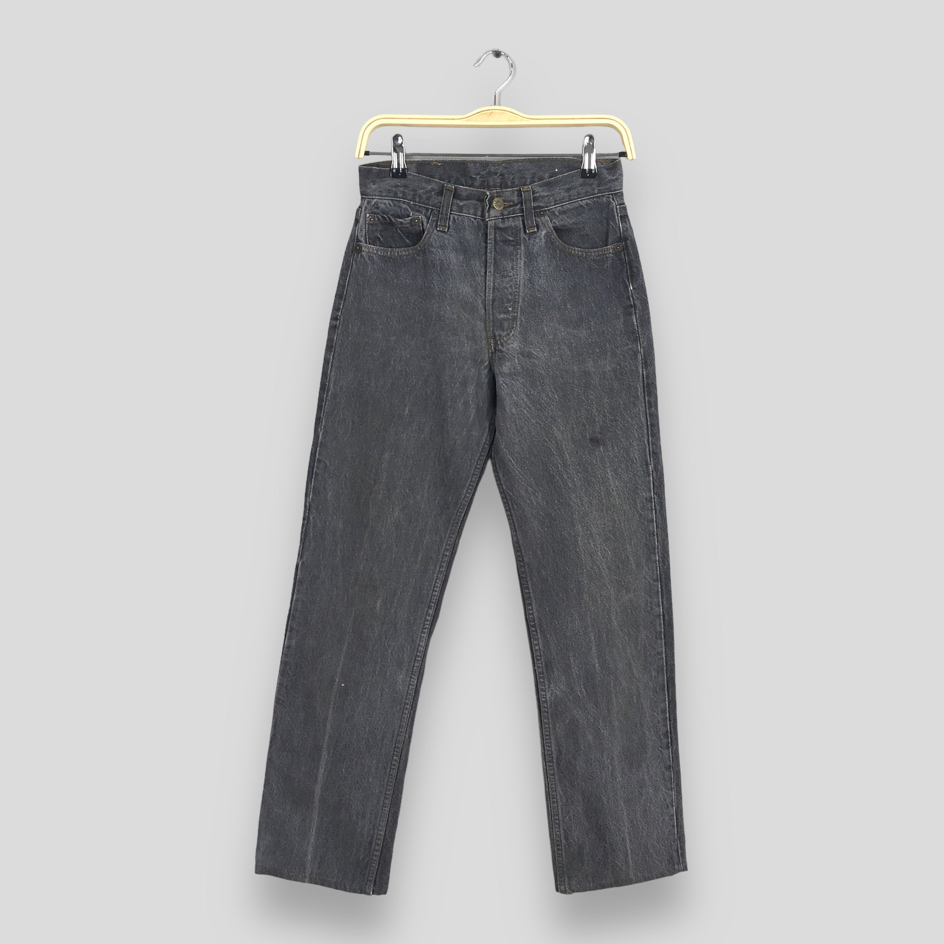パンツ levi's - 80s lot.501 faded black denim Vintage Levi's 501 80s Faded Black Denim - Etsy