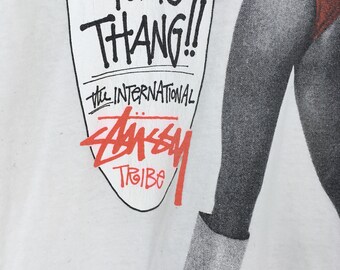 Vintage 90's Stussy Usa White Tshirt Large Stussy Okay Big Boys