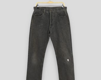 Size 27x29 Vintage 90s Levi's 501 Black Jeans Light Wash Levi's