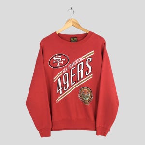 Vintage San Francisco 49ers Rugby NFL Sweatshirt XLarge San Francisco 49ers Bedruckt Rundhalsausschnitt Forty Niners National Football Pullover Größe XL