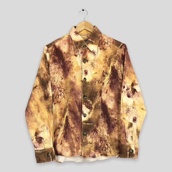 Tornado Mart Japan Brown Tie Dye Earthtone Shirt Small