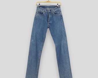 Storlek 25x32.5 Vintage 1980 Levi's 501XX raka blå damjeans Levi's knappgylf Denim Levi's 501 stentvättad Levi's Faded Mom W25
