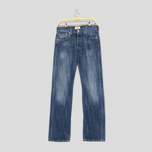 Size 29x31 Vintage 90s Levi&#39;s 501 Faded Blue Jeans Light Washed Jeans Y2K Levis 501 Faded Dirty Denim Distressed Jeans Levis Mom Jeans W29