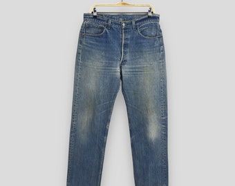 Levi’s 501 80s W38 L32 Size 32x29 Vintage 80s Levi's 501 Faded Blue Jeans Light Wash