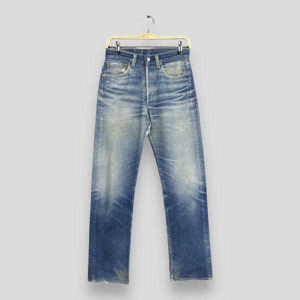 Size 27x29 Vintage 80s Levi's 501 Faded Blue Jeans Light Wash Levi's Straight Cut Jeans Levi's 501 Button Fly Denim Levi's Usa Jeans W27