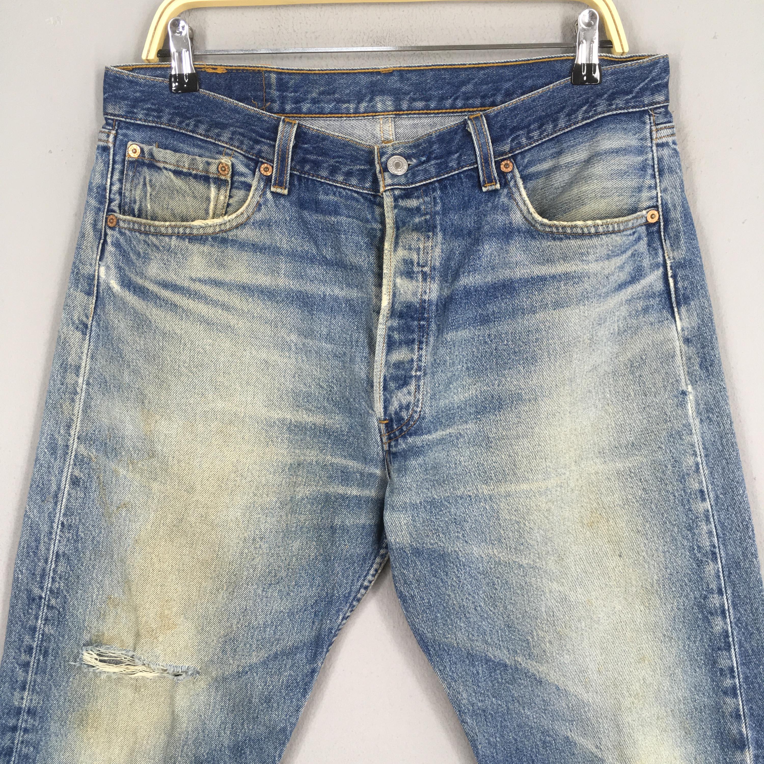 Size 33x27 Vintage 90s Levi's 501 Straight Cut Blue Denim Levi's