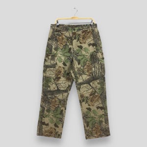Taille 31 x 29 vintage Cabela's Realtree Camouflage Pants Workwear Cargo Pant Outdoor Vert Pantalon de chasse Mossy Oak Camo Surplus militaire W31