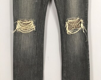 Size 28x32 Roar Japanese Denim Faded Distressed Jeans Roar