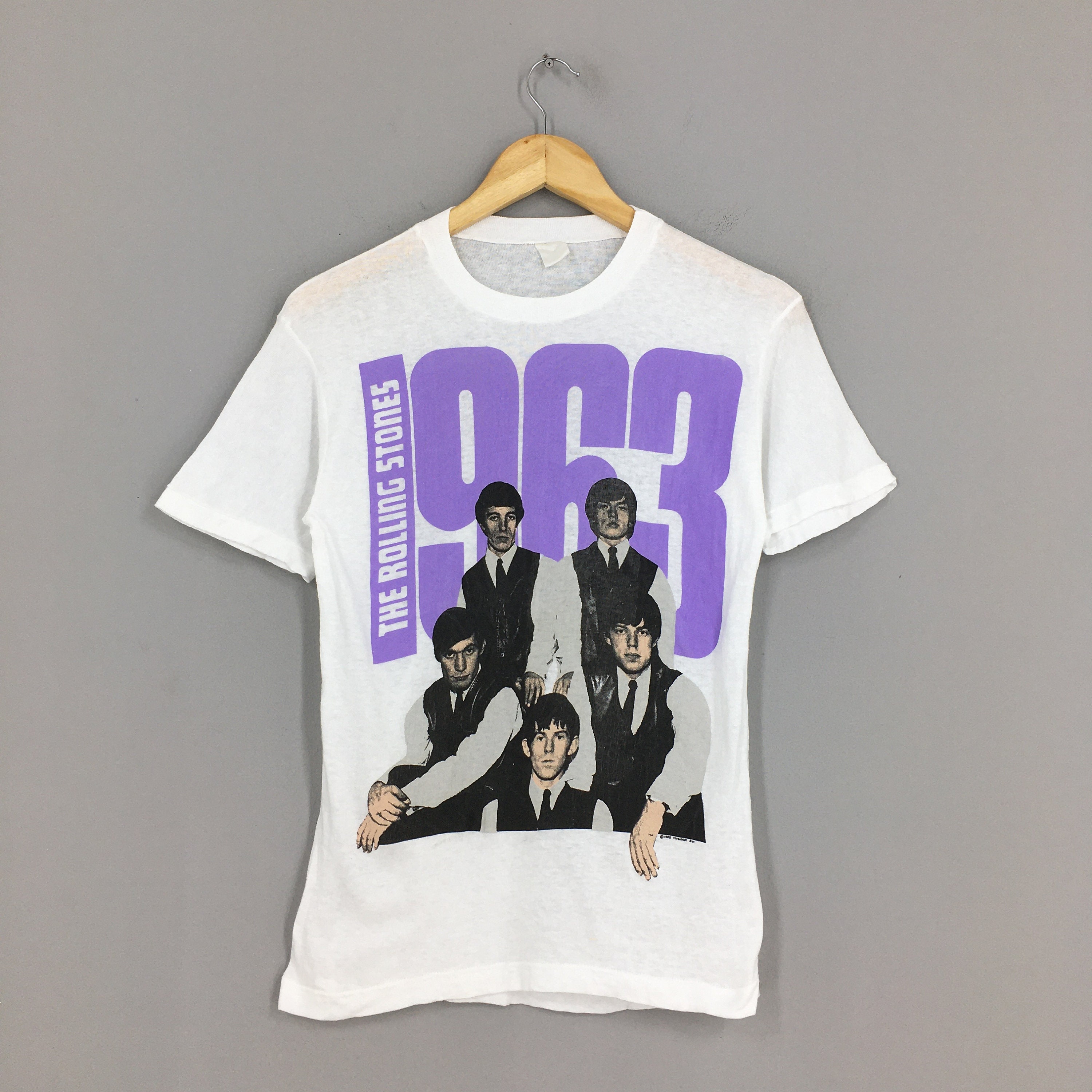 Vintage Rolling Stones 1963 Tshirt Xsmall 80s the Rolling - Etsy