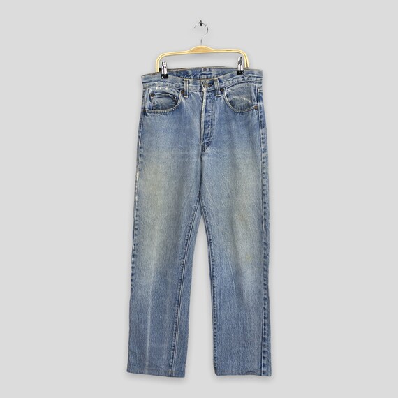 Size 28x29 Vintage 90s Levi's 501 Faded Blue Jean… - image 1