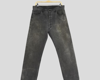 Size 27x29 Vintage 90s Levi's 501 Black Jeans Light Wash Levi's