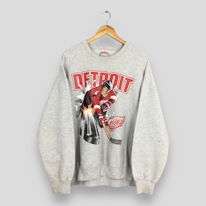 Vintage Detroit Red Wings NHL Sweatshirt XLarge Detroit Red Wings Printed Crewneck Detroit Red Wing National Hockey League Nutmeg Sweater XL