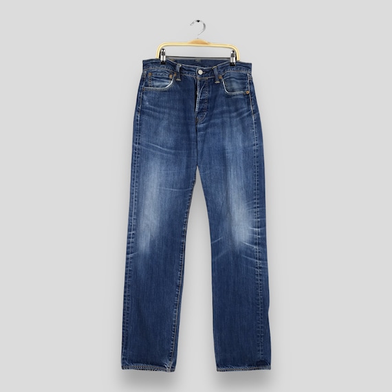 Size 30x34 Vintage 90s Levi's 501 Faded Blue Jeans Light Wash