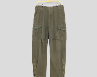 Size 29x31 Slash Number Cargo Pants Bondage Acid Wash Faded