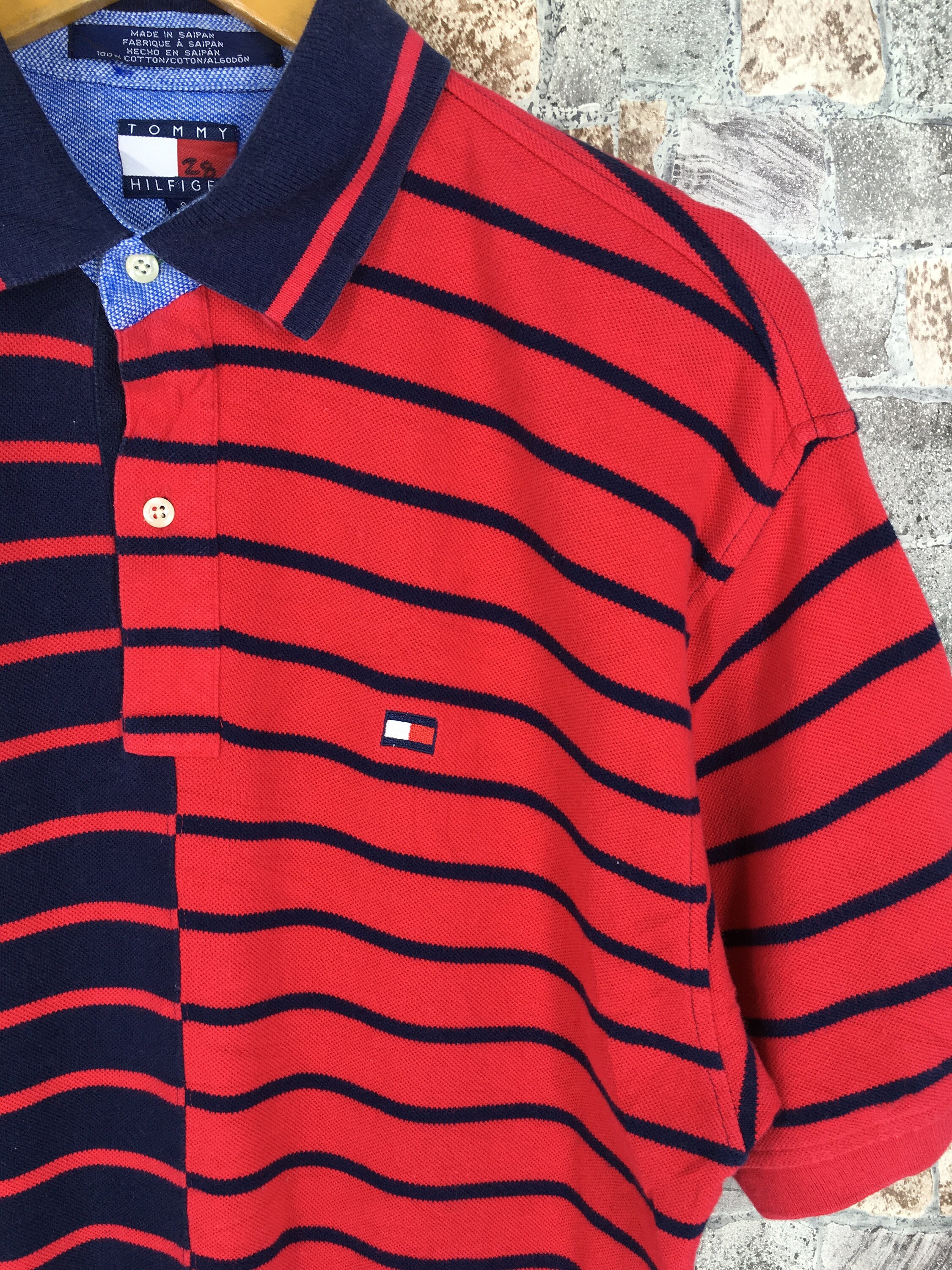 Vintage Tommy Hilfiger Polo Shirts Small Tommy Sports Striped - Etsy